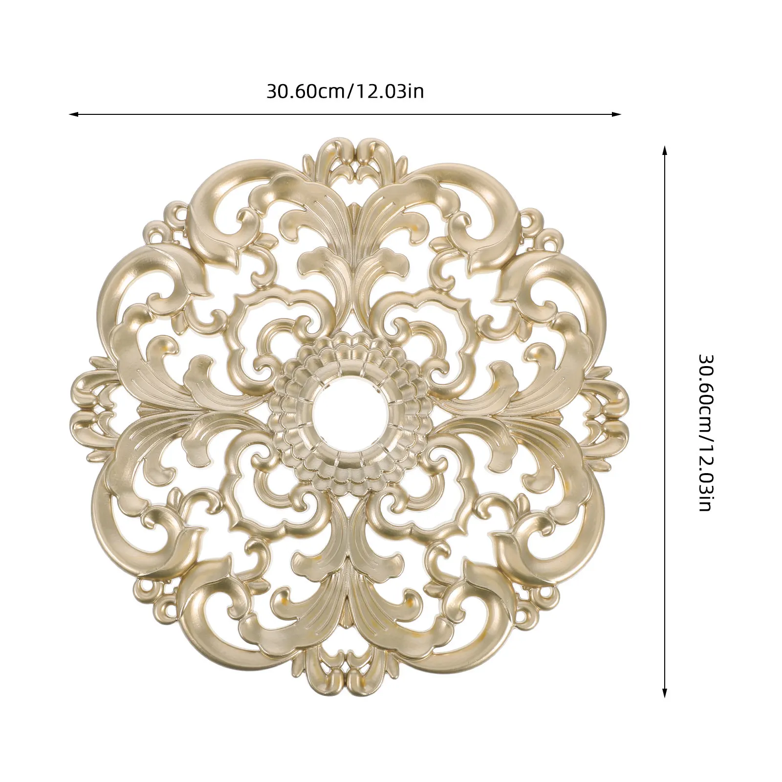 European Style Plastic Ceiling Medallion Round Base Decorative for Home Lighting Elegant Hanging Lamp Ceiling Medallion