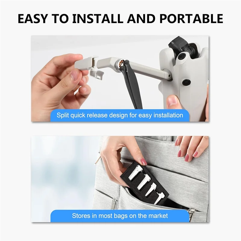 Extension de train d'atterrissage ABKI-STARTRC pour DJI Mini 4 Pro – Pieds légers et détachables pour une dédouanement et une sécurité améliorées