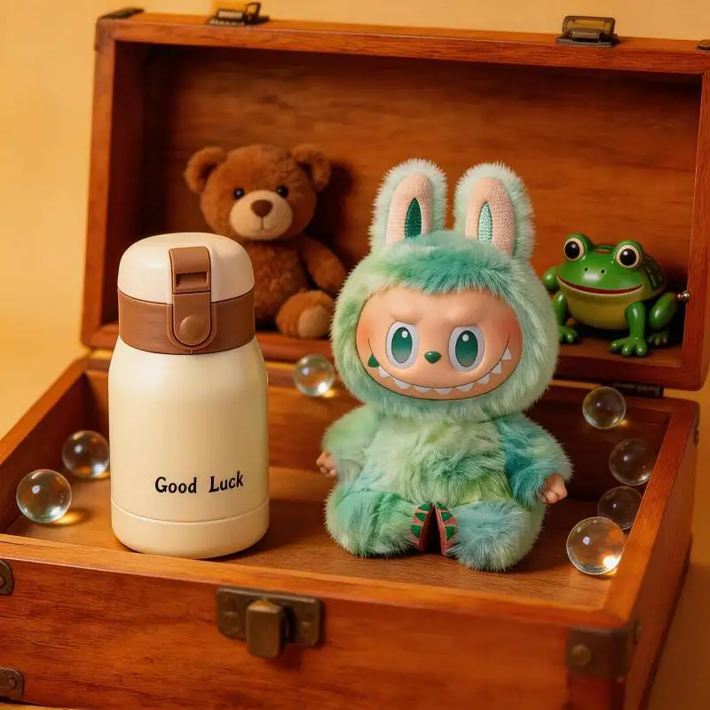 

POP MART THE MONSTERS Forward High Energy Series LABUBU Doll Colorful Thermos Bottle Bright Pattern Insulated Cup Vivid Image