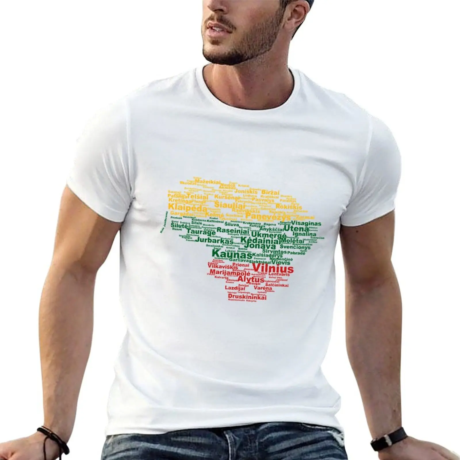 t 100% cotton shirt cotton tshirt Lithuania man T-Shirt Lietuva -