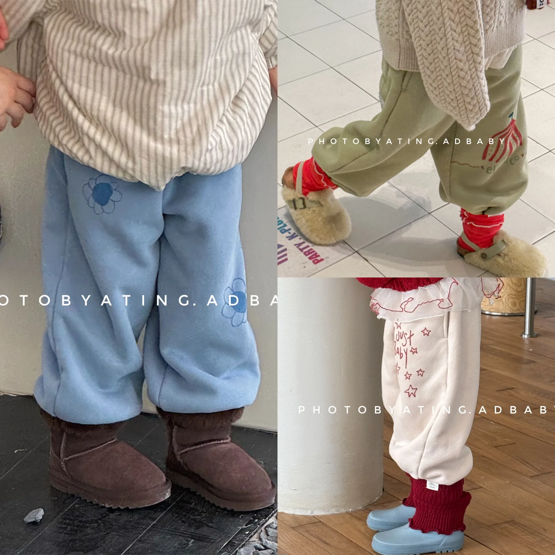 

Children Clothing Kids Warm Casual Pants Autumn and Winter 2025 Korean Style Fleece Kids Solid Color Fashion Kids Sweatpants
