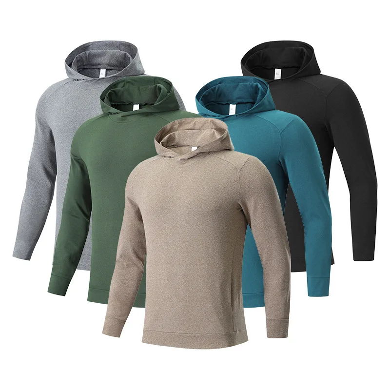 Men Outdoor Running Fitness T-shirt Long Thermal Hoodies Quick Dry Sport Shirt Top Gym Trainning Exercise Coat Sweater Clothes 3