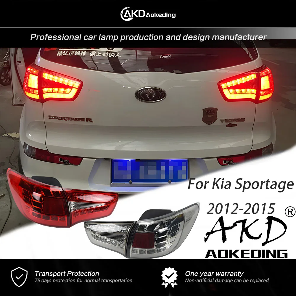 

AKD Tail Lamp for Kia Sportage R Tail Lights 2012-2015 Sportage R LED Rear Lamp DRL Signal Brake Reverse Auto Accessories 2PCS