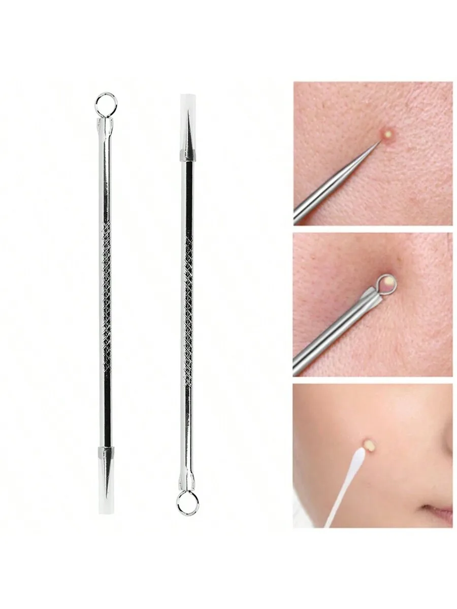 1PC Blackhead Remover Tool, Stainless Steel Acne Pimple Extractor with Precision Needle, Facial Pore Cleaning Tool for Blackhead