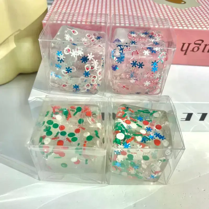 1 قطعة سلسلة عيد الميلاد لعبة حسية طابا كرات الإجهاد مكعب بطيئة الارتفاع لعب للأطفال والكبار الاسترخاء هدية #2