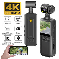 8-128G 4K Ultra HD Action Mini Camera 180 Rotatable Vlog WiFi Lens Sports Camera Infrared Night Vision Sports DV Bicycle Driver