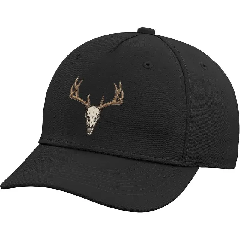 Deer Skull Antlers Kids Hunting Nature Outdoors Graphic Adjustable Baseball Hat
