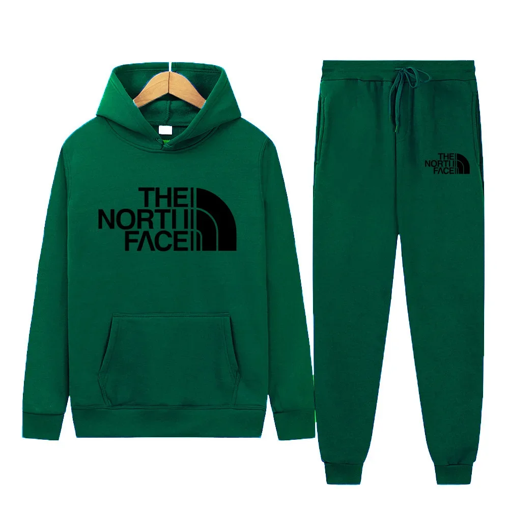 New Autumn Winter Men Women Tracksuit Hoodies + Pants 2Pcs Sets Suit Fashion Trend Hip Hop Y2K Clothing Sportswear Sweatshirts image 4