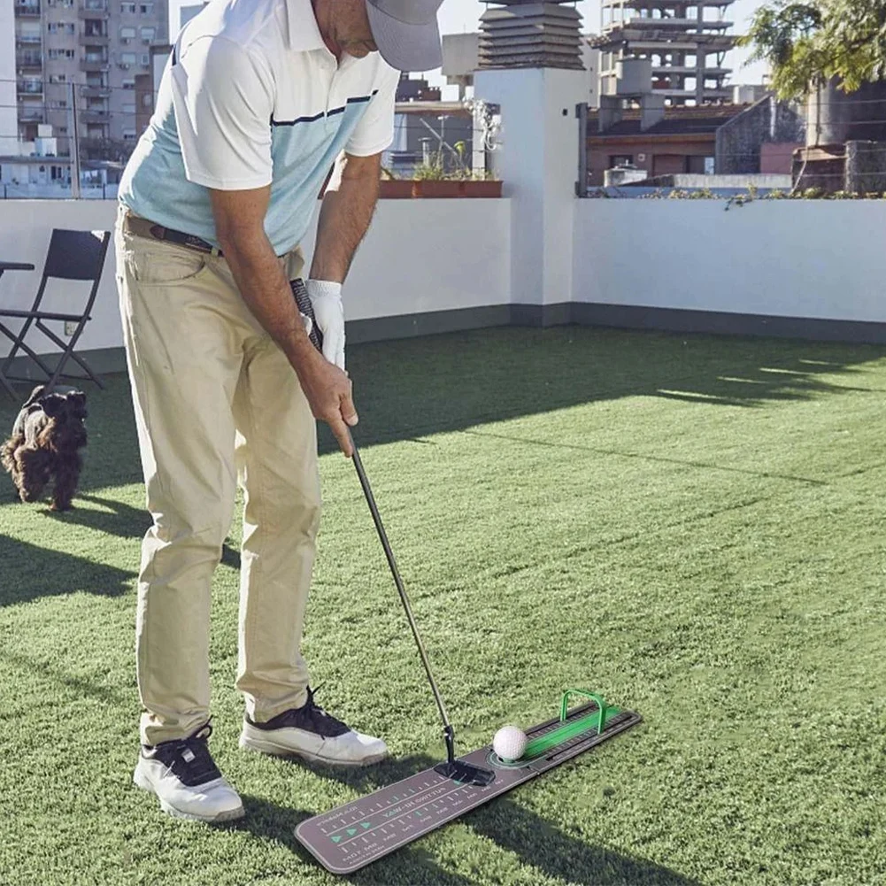 Taladro de Putting de distancia de precisión para Golf, almohadilla de práctica de Putting Green Mat, Mini Putter de entrenamiento, ayuda,