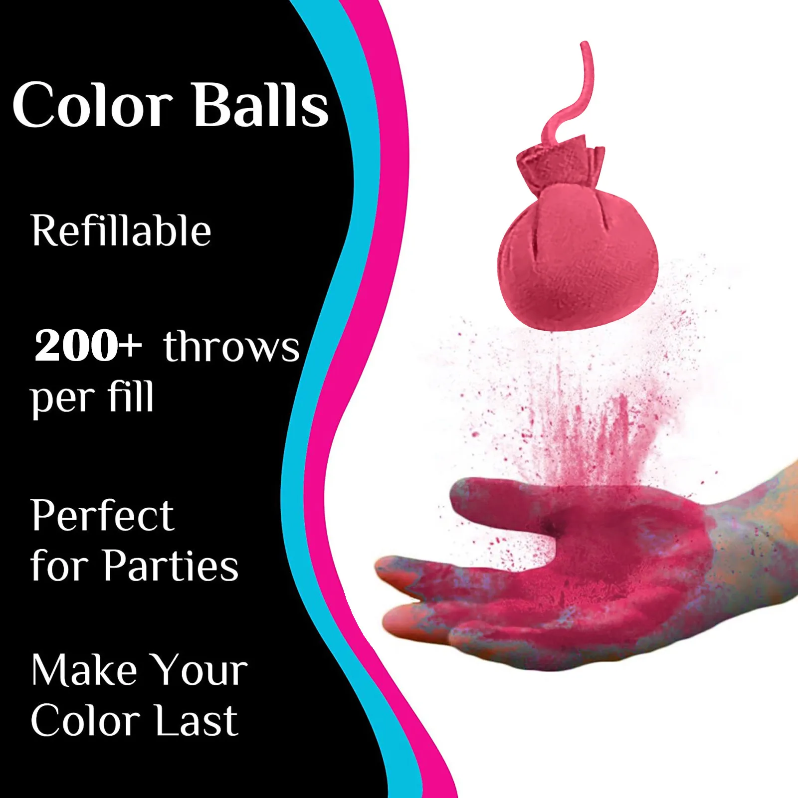 Colored Powder Balls Smoke Bomb For Fun Props Wedding Photography Graduation Party Decoration Throwing Atmosphere Supplies