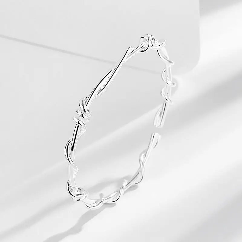 

Exquisite and irregularly designed vintage women's bracelet handcrafted in pure silver a luxurious gift for elegant girls