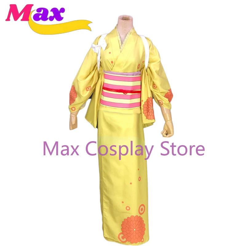 Max Anime Wano Country O-Kiku Yukata Kimono Cosplay Costume Outfit Halloween Costumes for Adult and Children Custom Made