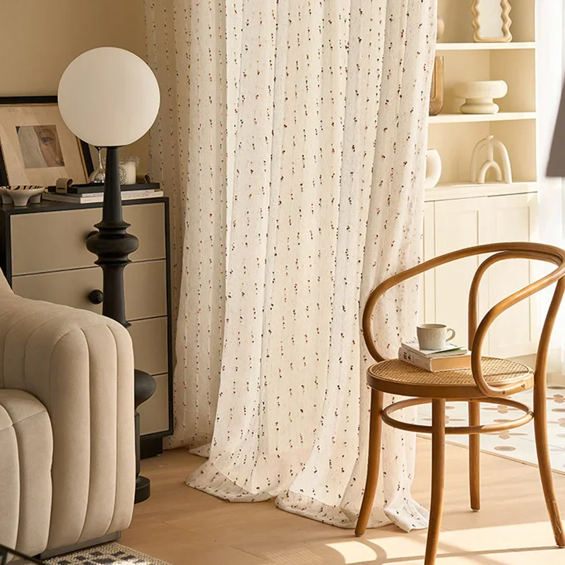 Tulle Curtains for Living Room Window Curtain Sheer for Children's Room Embroidery Voile in The Nursery Elegant Drapes
