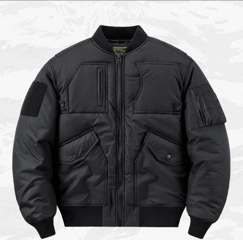 Winter functional wind thickened multi pocket flight staff jacket baseball suit