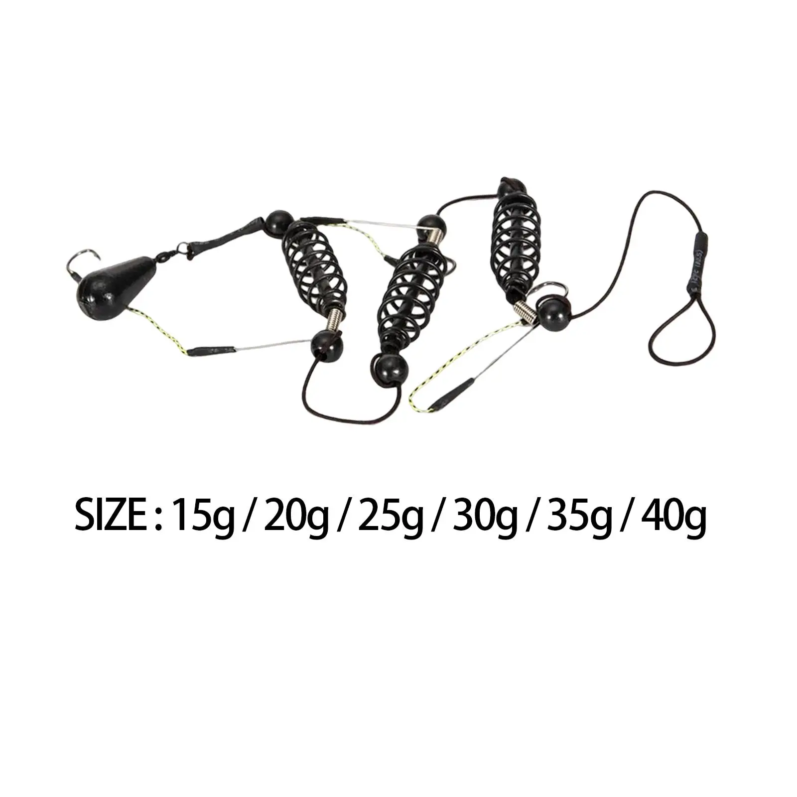 Fishing Hooks Inline Hanging Tackle and Weights Long Range Throw Carp Fishing Spring Feeder Fishing Bait Trap Cage Fishing Rig