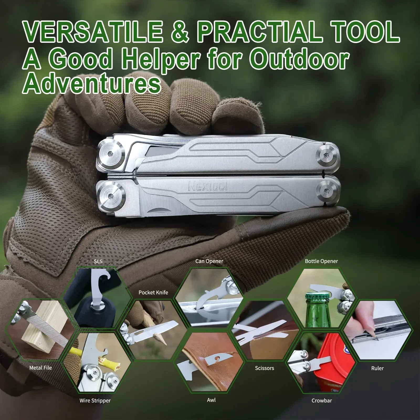 NexTool 19 In1 Flagship Captain Multitool Plier EDC Pocket Survival Knife Folding Hand Tool Camping Knife Saw Outdoor Multi-Tool