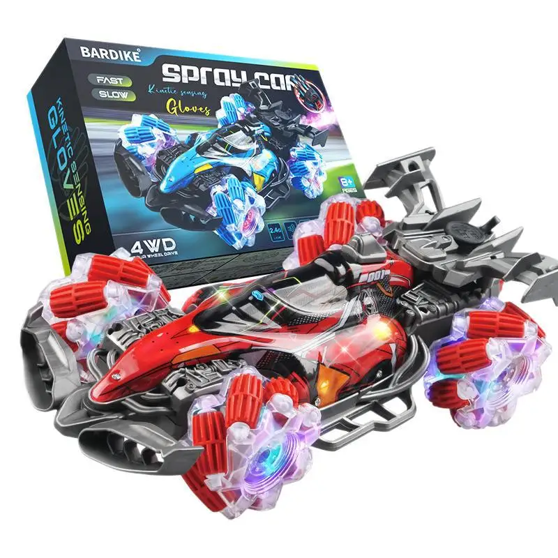 Stunt Drifting Vierwielaandrijving Voertuig 2.4G Afstandsbediening Spray Gebaar Inductie Stunt Auto Geluid en Licht Racewagen Speelgoed