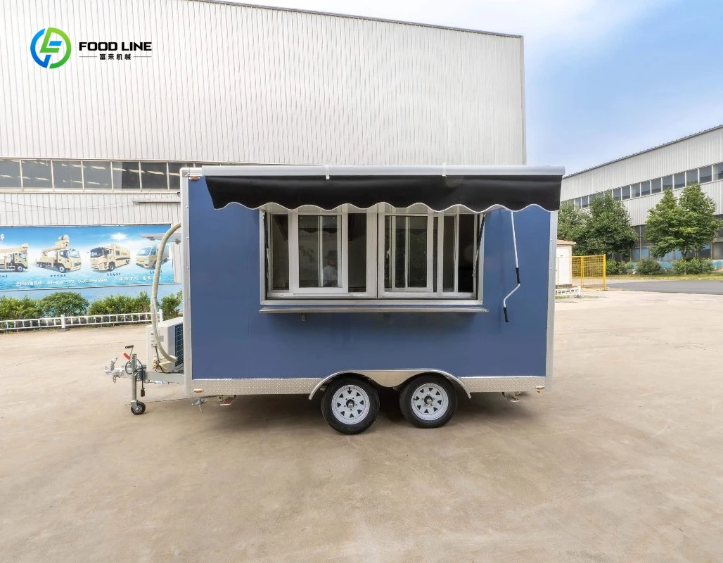 

Mobile Food Truck with Full Kitchen for Pizza Coffee Hot Dogs Ice Cream Camper Van 24 ft BBQ Food Trailer 304 Stainless Steel