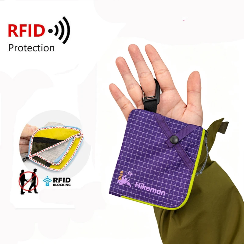 

Кошелек для монет Dyneema, держатель для карт RFID, легкий водонепроницаемый чехол EDC для кемпинга, походов, хранения тактического снаряжения, для мужчин и женщин