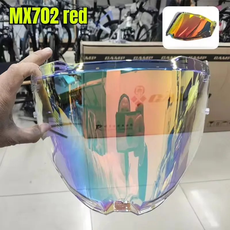 For LS2 MX702 Pioneer II Helmet Visors Helmet Anti-fog Stickers Light Black Lens,Day and Night Universal Gold Red Lens