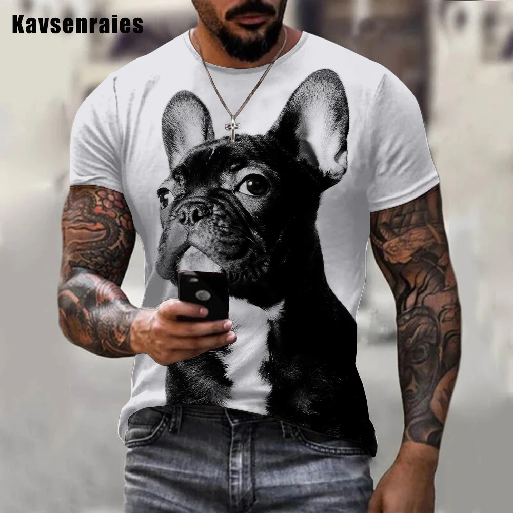 2022 Funny Dog 3D T-shirt Men Women Summer Outdoor Fashion Casual O-Neck Short Sleeve Boys Girls Harajuku Streetwear Tops