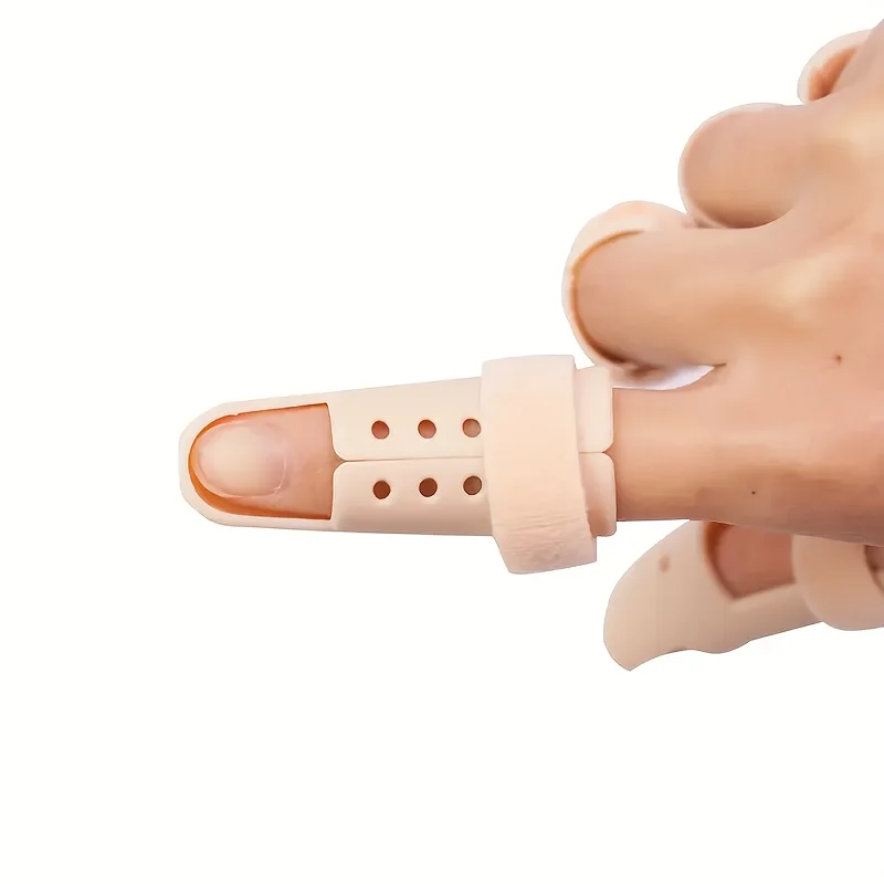 5-pcs Adjustable Finger Splint for Men and Women - Durable PE Material, Injury Support and Sports Protection, Breathable Design