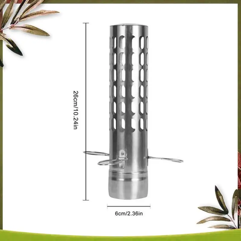 A08P-Camping Tent Stove Chimney Parts Firewood Stove Accessories Chimney Tube Stainless Steel Spark Arrestor