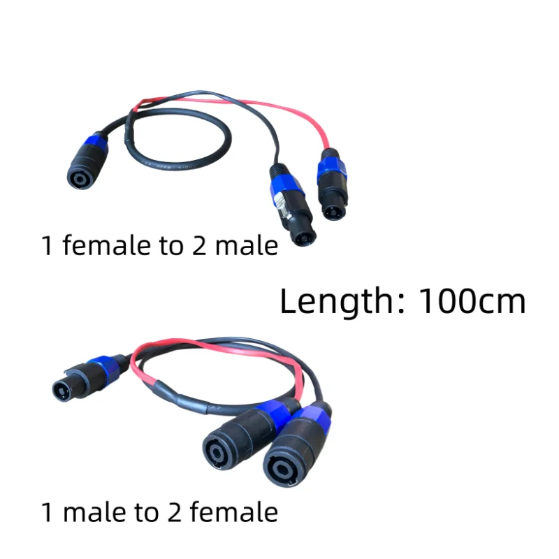 1 câble audio professionnel Nl4Fc pour haut-parleur, 1 mâle vers 2 femelles, 1 femelle vers 2 mâles, câble audio Nl4Fc pour haut-parleur, répartiteur de prise aviation audio, câble pour haut-parleur 1 mâle vers 2 femelles, câble audio 1 femelle vers 2 mâles, câble de croisement pour haut-parleur de scène, répartiteur de prise audio à quatre conducteurs, câble de connexion Speakon 1 vers 2, câble adaptateur pour amplificateur et haut-parleur.