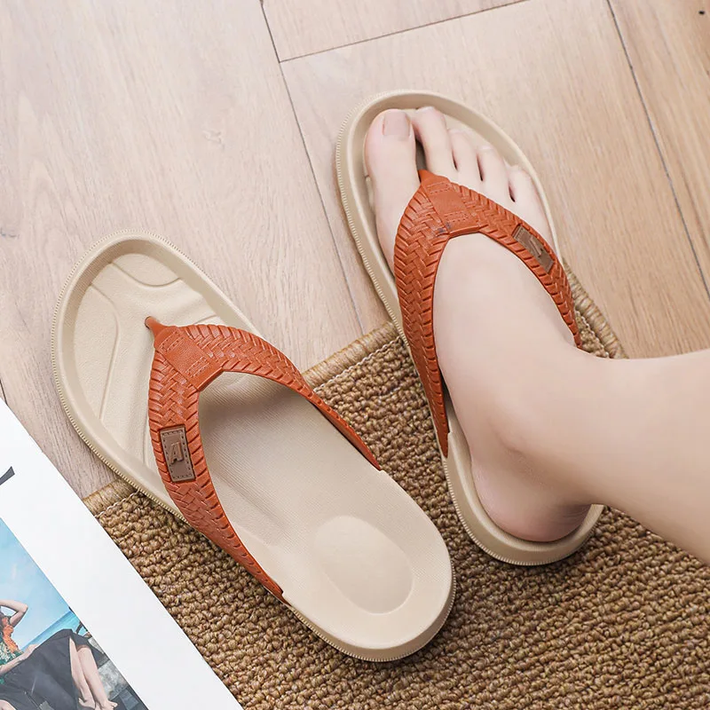 صنادل صيفية للرجال نعل ناعم أحذية شاطئ مريحة مقاس كبير مضادة للانزلاق شباشب رجالية غير رسمية في الهواء الطلق #4