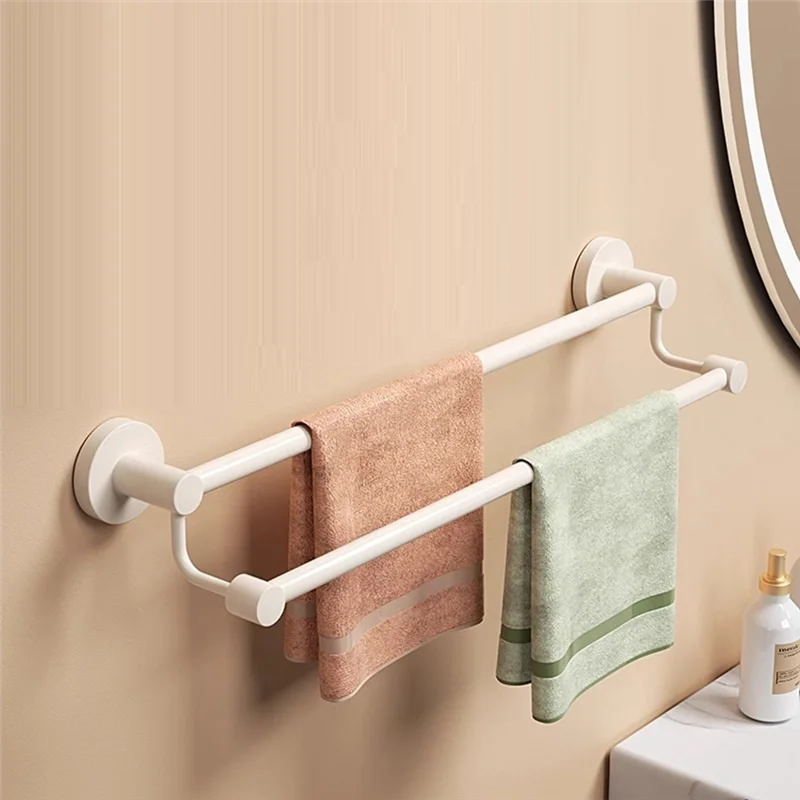 

【Rushed】 Двухполюсная вешалка для банных полотенец — вешалка для полотенец из нержавеющей стали, используемая в ванной комнате. Двухполюсная сверхпрочная настенная вешалка для полотенец