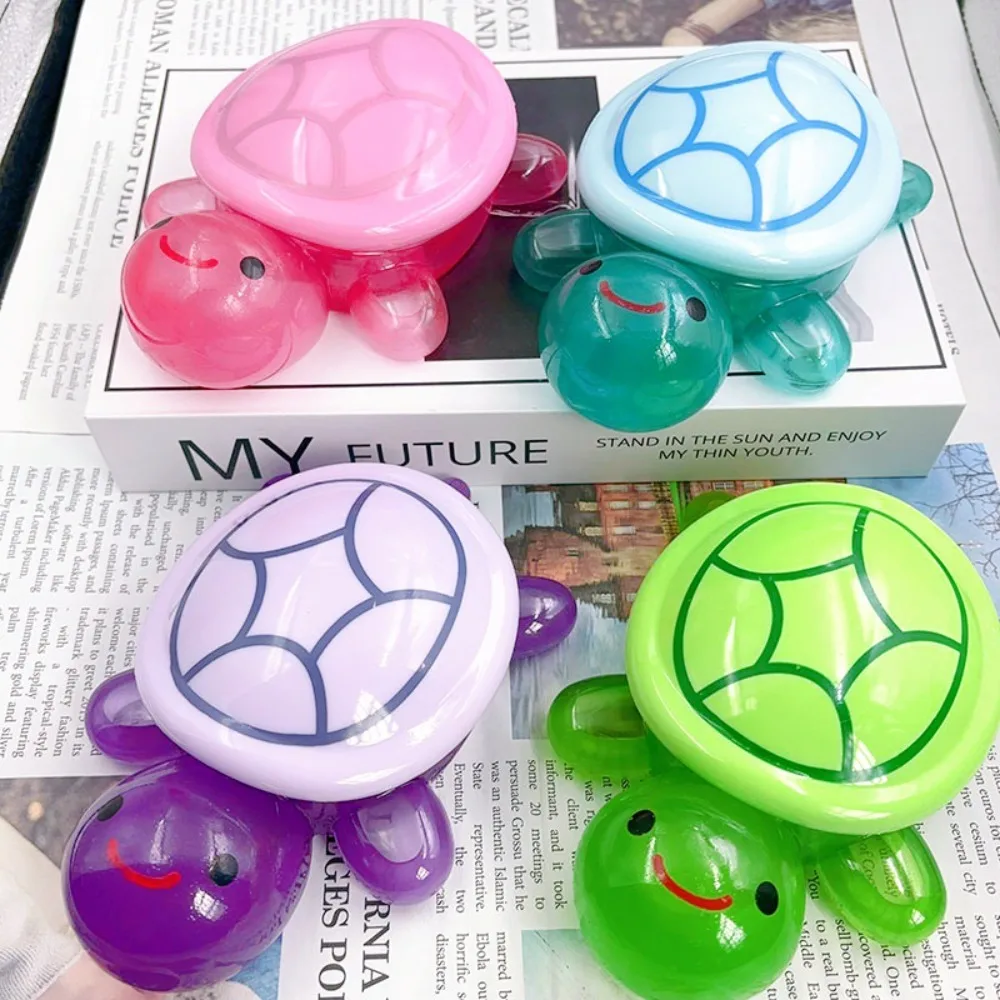 Boîte de rangement couleur bonbon tortue poupées décor de bureau Kawaii dessin animé acrylique tortue jouet grande tortue créative petit ornement