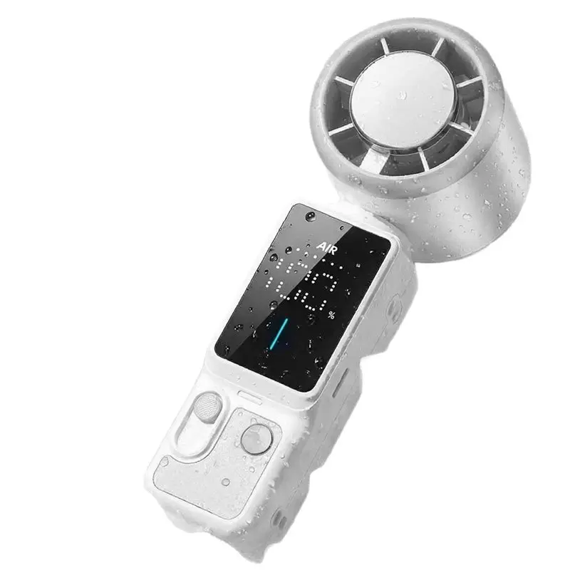 a69t-充電式ハンドヘルドファン強力な風超静音ファン-led-デジタルディスプレイポータブル夏用冷却ファン