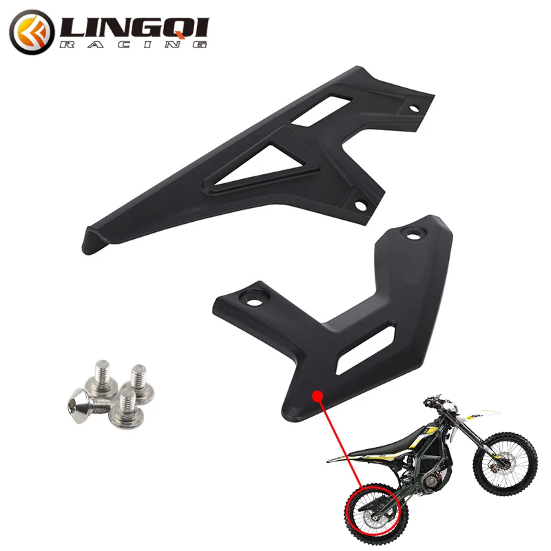 LING QI Electric Motorcycle Chain Guard Shield Cover Sprocket Shell Wheel Fender Mudguards for SUR-RON SURRON Sur Ron Ultra Bee