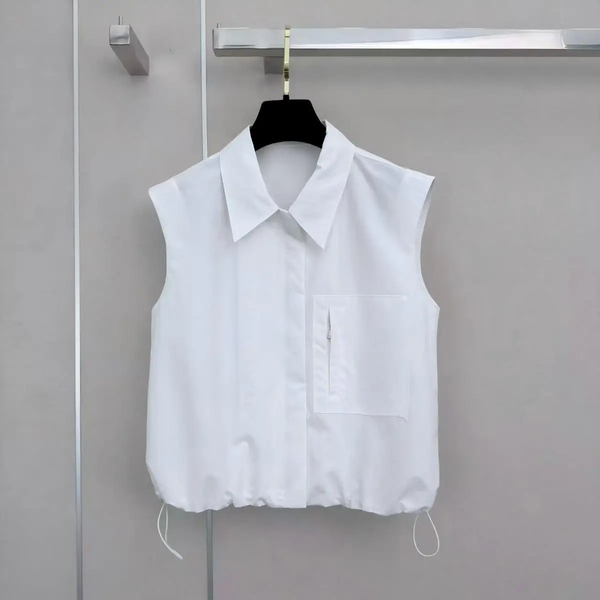 2026 High Quality New Women's Sleeveless Collar Shirt Set--hb725