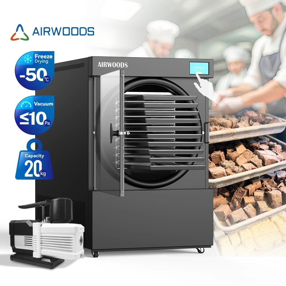 Large-Capacity 20KG Automatic Vacuum Energy-saving Freeze Dryer Machine Industrial Commercial Home Use for Fruits Vegetables