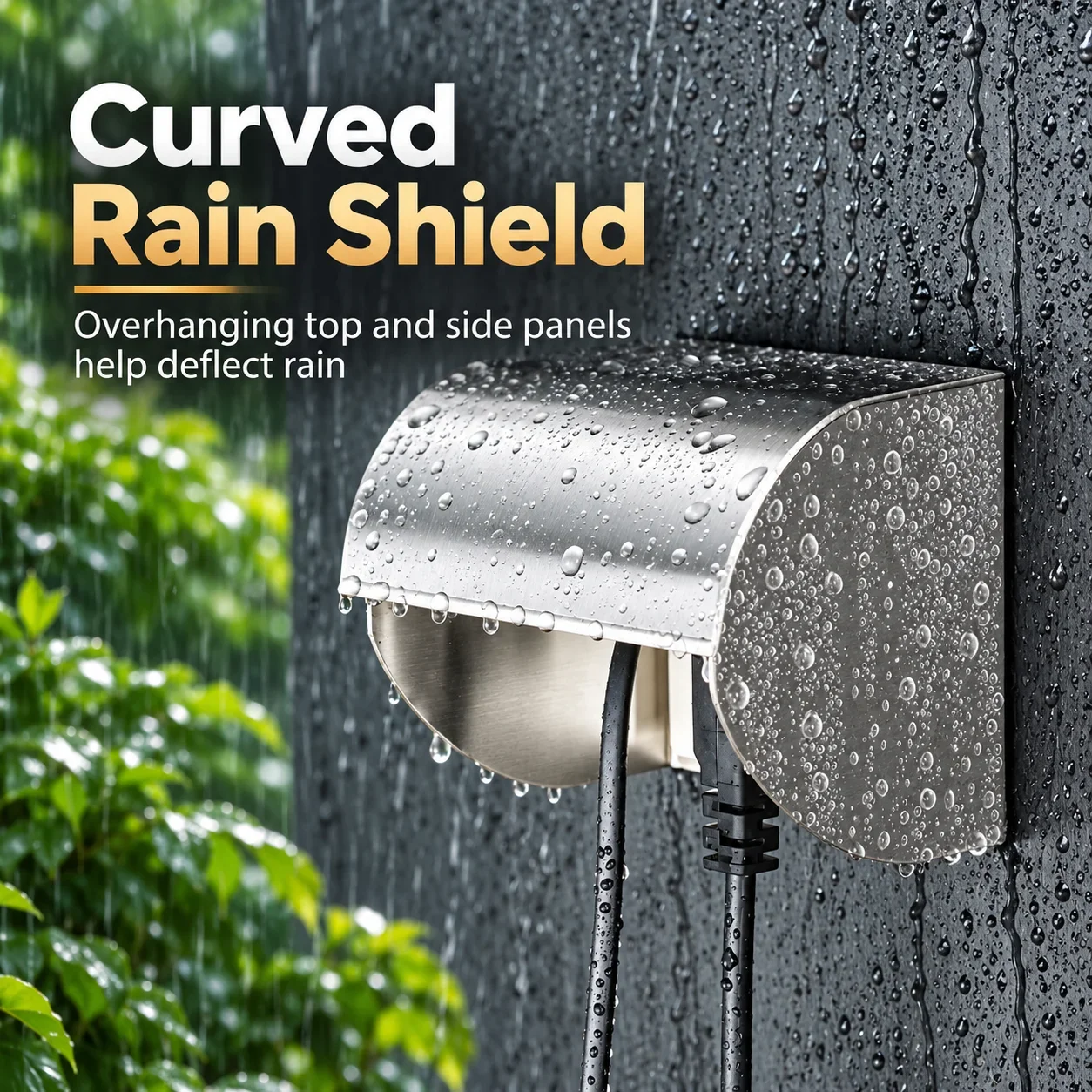 Outdoor Charging Pile with 86 Switch Socket And Stainless Steel Rain Cover Fire And Sun Protection Dismantling Design for Safety