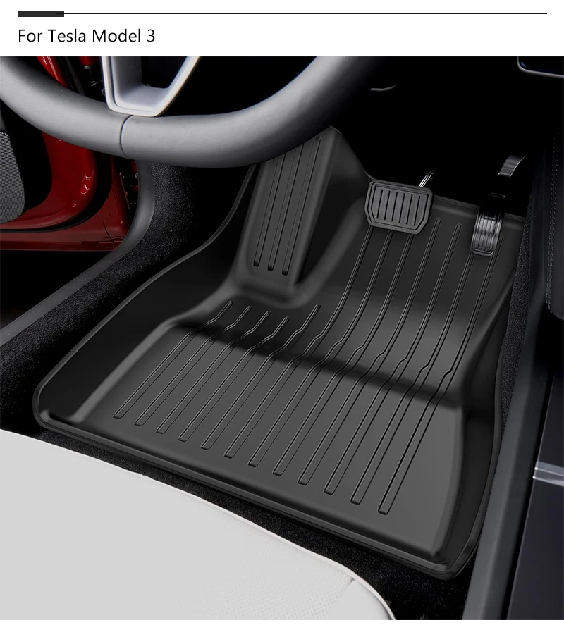 Vastz Fußmatten für Tesla Modell y 3 2012-2017 Hochland links rechts Ruder Allwetter tpe Cargo Liner Cargo Kofferraum Zubehör – Detail 14