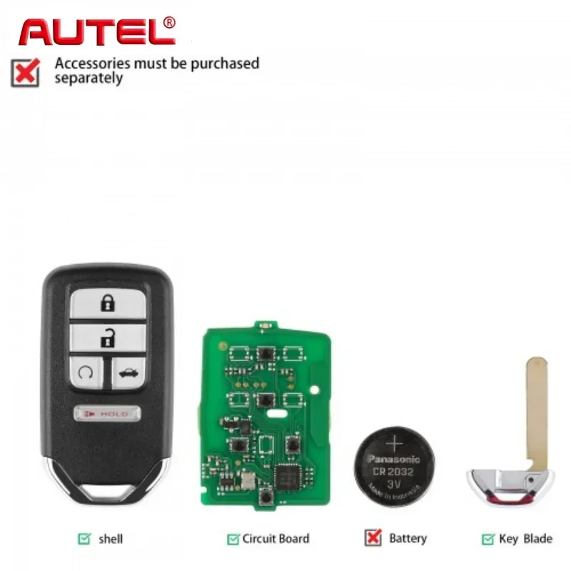 Autel IKEYHD005AL مفتاح التحكم عن بعد الذكي العالمي 5 أزرار لهوندا