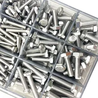 Kit combinado de tuercas y pernos de cabeza hexagonal de acero inoxidable de 496 piezas - M4 M5 M6 X 16 mm 20 mm 25 mm - Juego de roscas completas