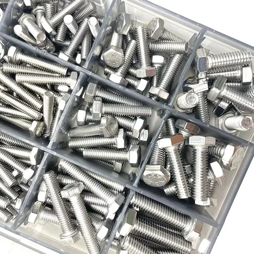 Imagen 1 del producto Kit combinado de tuercas y pernos de cabeza hexagonal de acero inoxidable de 496 piezas - M4 M5 M6 X 16 mm 20 mm 25 mm - Juego de roscas completas