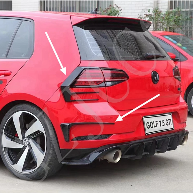 

For Volkswagen VW Golf MK7 7.5 2012-2019 R400 Rear Bumper Splitter Flag Stickers Trim Cover Accessories Car Styling