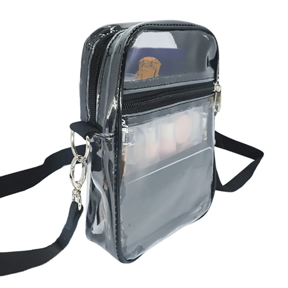 Purse Bag Clear Fashionable Easy to Carry Festival Transparent PVC Crossbody Shoulder Bag Small Phone Bags with Card Holder