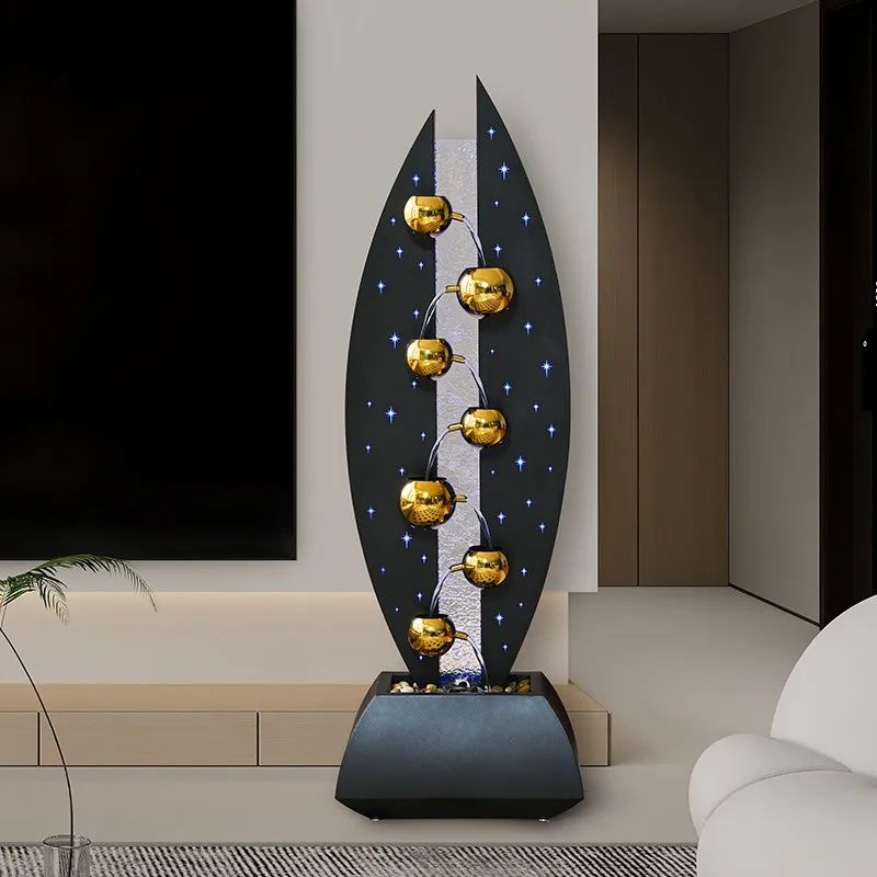 Modern simple flowing water ornament circulating water living room entrance TV cabinet decoration