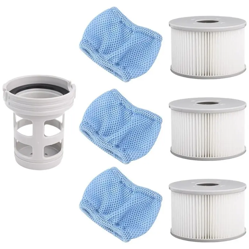 

【24H SALE】For Mspa Compatible Hot Tub Spa Accessories-Screw-In Base Adapters, Inflatable& Wave Type Spa Pool Filters Included