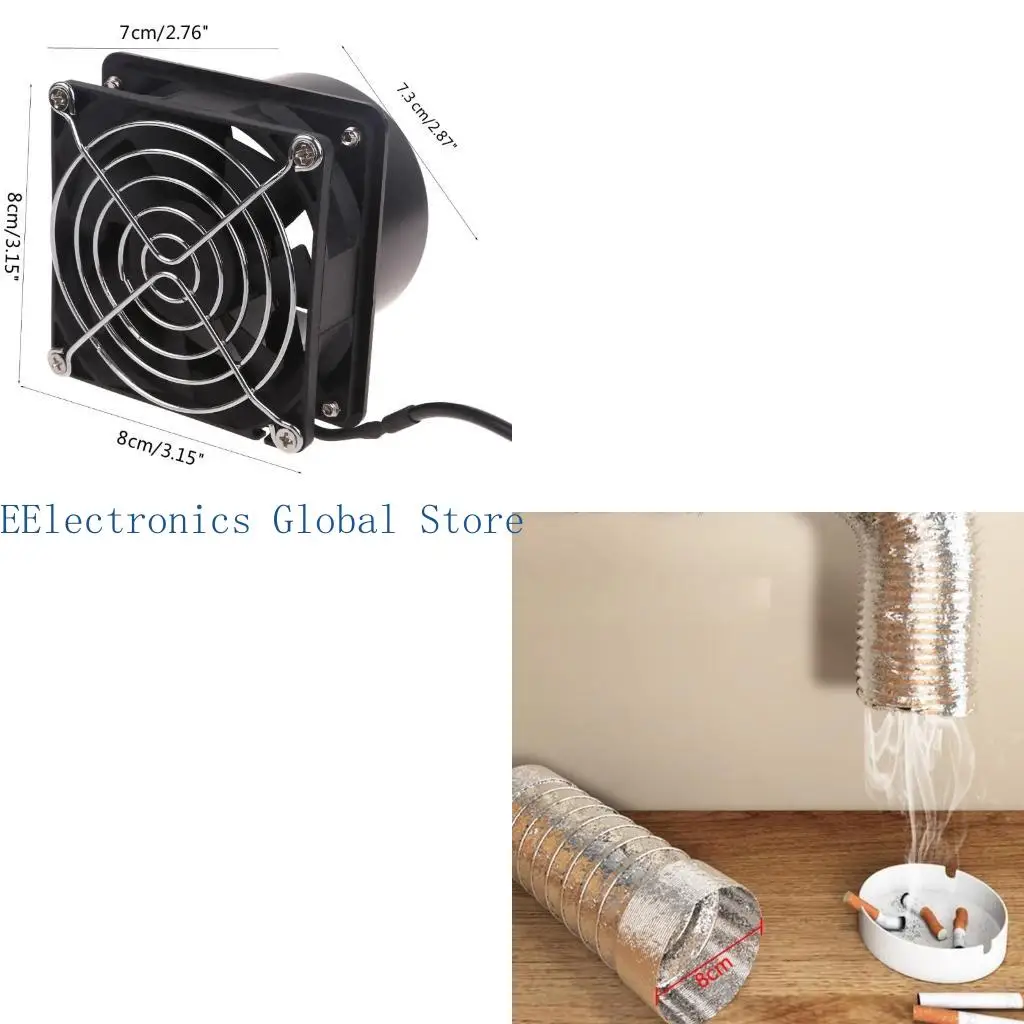 462B USB-Connected ESD Fume Extractor Fan with Switch Pipe Duct for Effective Smoke