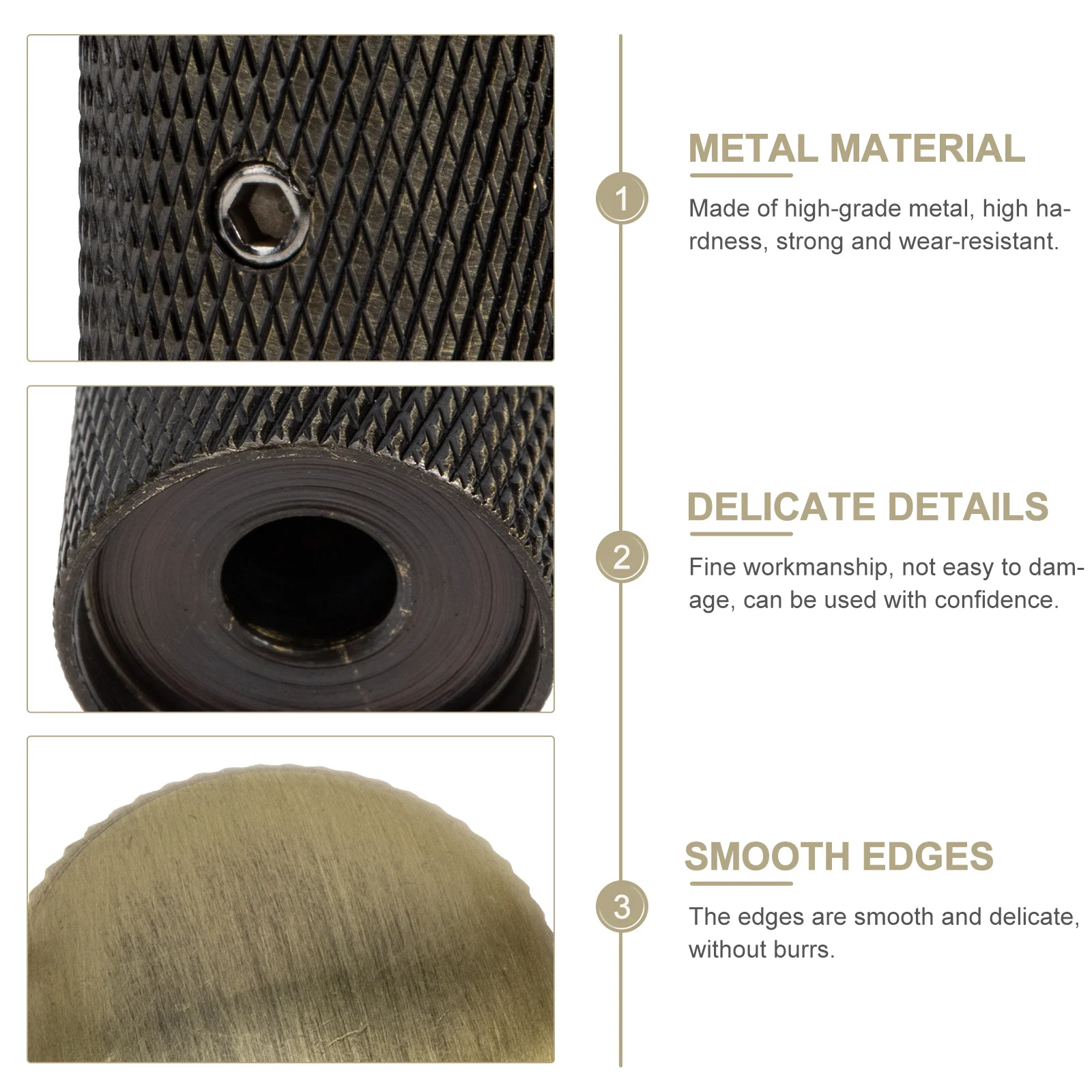 

2Sets Metal Control Knobs Manual Potentiometer for Guitar Bass Electric Instrument Volume Knobs Wrenches Accessories