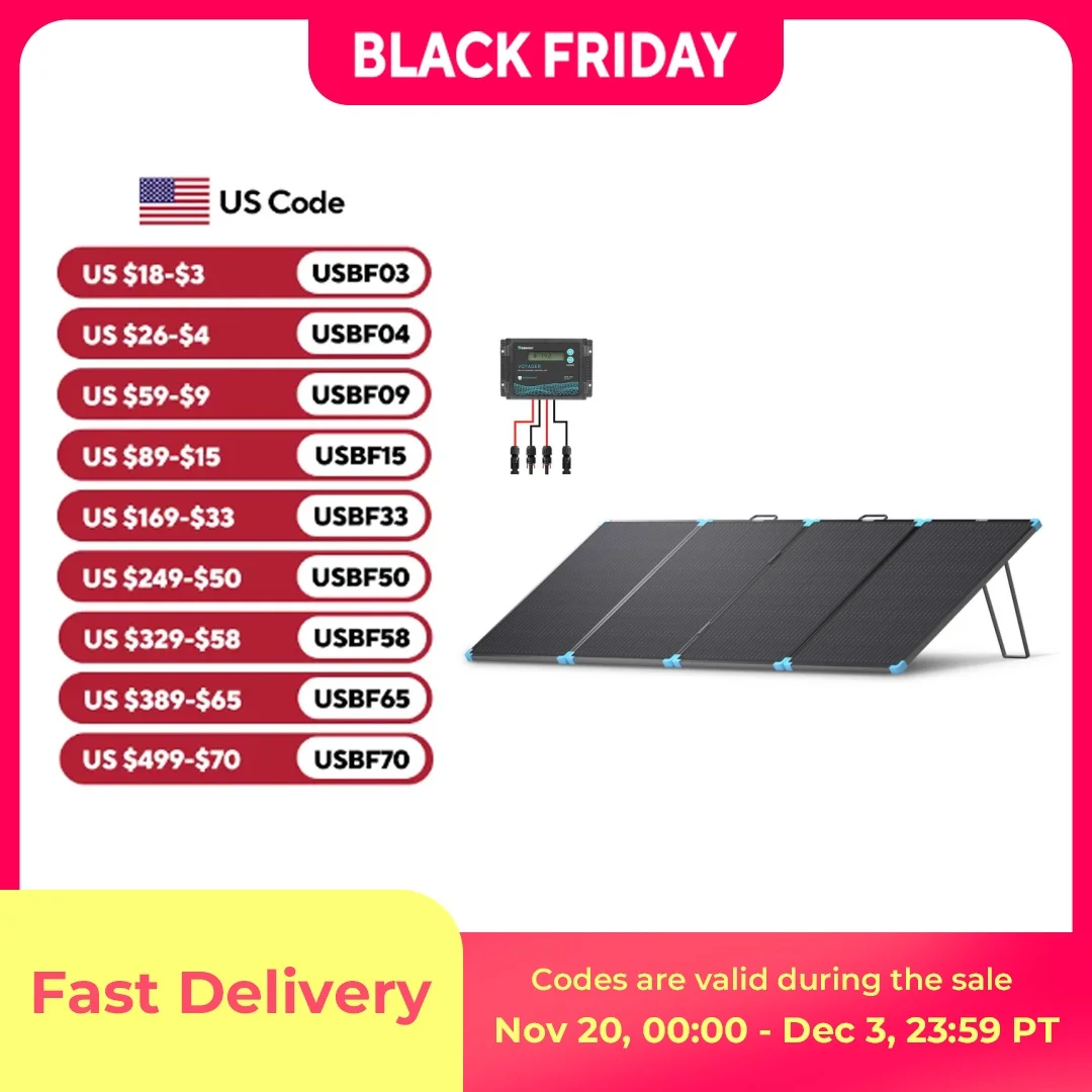 حقيبة Renogy 220W لوحة شمسية قابلة للطي مع وحدة تحكم 20A، محمولة 23% عالية الكفاءة، لمحطة طاقة التخييم RV #1