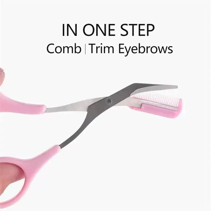 Eyebrow Trimmer Scissor Beauty Products for Women Eyebrow Scissors with Comb Safe Stainless Steel Makeup Tools Beauty Scissors