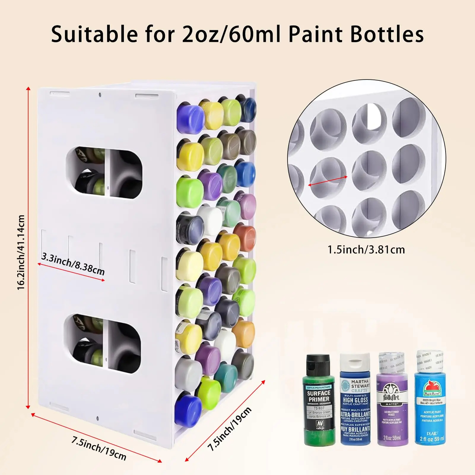 Rotating Display Cabinet Tower 2 Pack 72 Slot PVC Foam Board Living Room Curio Stand For Figurines And Collectibles view 3