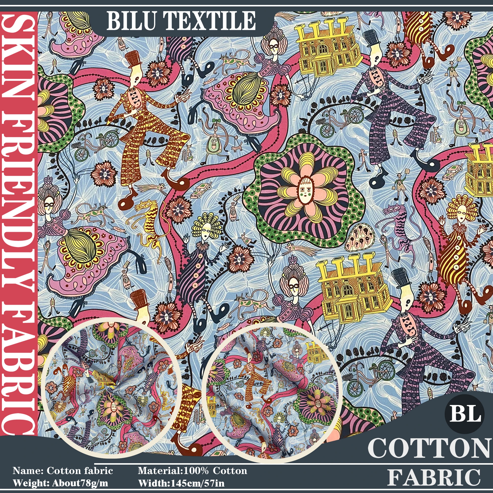 

80-е годы, 100% хлопок, поплин, как свобода, хлопчатобумажная ткань, метр 2025 года, Шили Смит, швейное платье, одежда, детская ткань Dly ручной работы